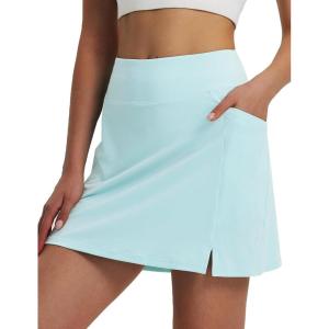 imagebaleaf Womens 16quot Golf Skorts Skirts 5 Pockets High Waisted Stretchy Tennis Skirt Athletic Workout RunningLight Blue