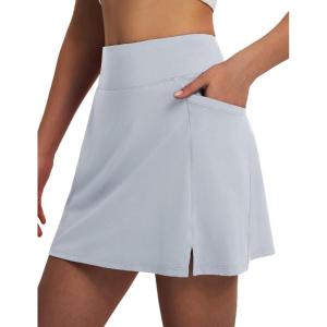 imagebaleaf Womens 16quot Golf Skorts Skirts 5 Pockets High Waisted Stretchy Tennis Skirt Athletic Workout RunningLight Gray