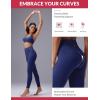 imagebaleaf Sweatleaf Womens High Waisted Leggings 25quot Tummy Control Butt Lifting Yoga Workout Running PantsNavy Blue