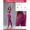 imagebaleaf Sweatleaf Womens High Waisted Leggings 25quot Tummy Control Butt Lifting Yoga Workout Running PantsRose Red