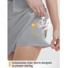 imagebaleaf Womens 16quot Hiking Cargo Skort Skirt High Waisted with Pockets Golf Workout UPF 50 Sun Protection Quick DryFrost Gray