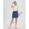 imagebaleaf Womens 16quot Hiking Cargo Skort Skirt High Waisted with Pockets Golf Workout UPF 50 Sun Protection Quick DryNavy Blue
