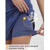 imagebaleaf Womens 16quot Hiking Cargo Skort Skirt High Waisted with Pockets Golf Workout UPF 50 Sun Protection Quick DryNavy Blue