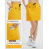 imagebaleaf Womens 16quot Hiking Cargo Skort Skirt High Waisted with Pockets Golf Workout UPF 50 Sun Protection Quick DryYellow