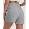 imagebaleaf Womens 4quot Running Shorts Quick Dry with Zipper Pocket Liner Shorts Gym WorkoutGray
