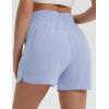 imagebaleaf Womens 4quot Running Shorts Quick Dry with Zipper Pocket Liner Shorts Gym WorkoutLight Blue