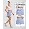 imagebaleaf Womens 4quot Running Shorts Quick Dry with Zipper Pocket Liner Shorts Gym WorkoutLight Blue