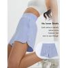 imagebaleaf Womens 4quot Running Shorts Quick Dry with Zipper Pocket Liner Shorts Gym WorkoutLight Blue