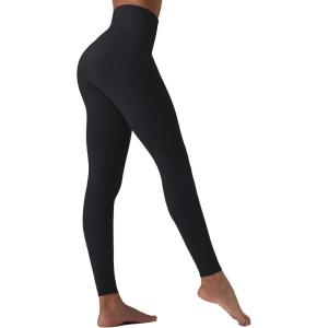 imagebaleaf Sweatleaf Womens High Waisted Leggings 25quot Tummy Control Butt Lifting Yoga Workout Running PantsBlack