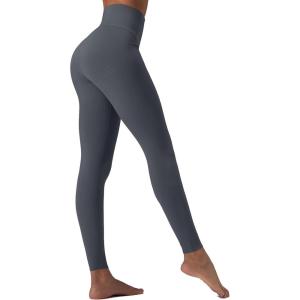 imagebaleaf Sweatleaf Womens High Waisted Leggings 25quot Tummy Control Butt Lifting Yoga Workout Running PantsDark Grey