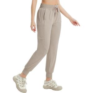 imagebaleaf Womens Cargo Joggers Hiking Pants with Pockets Lightweight Jogger Quick Dry SweatpantsKhaki