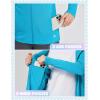 imagebaleaf Girls UPF 50 Rash Guard Sun Jacket Hoodie SPF UV Protection Full Zip Swim Shirts Long Sleeve for KidsAqua Blue