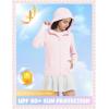 imagebaleaf Girls UPF 50 Rash Guard Sun Jacket Hoodie SPF UV Protection Full Zip Swim Shirts Long Sleeve for KidsLight Pink