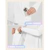 imagebaleaf Girls UPF 50 Rash Guard Sun Jacket Hoodie SPF UV Protection Full Zip Swim Shirts Long Sleeve for KidsWhite