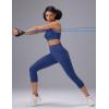 imagebaleaf Sweatleaf Womens Zip Front Closure Sports Bras Racerback Padded High Impact Yoga Workout Running BraNavy Blue