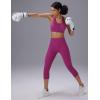 imagebaleaf Sweatleaf Womens Zip Front Closure Sports Bras Racerback Padded High Impact Yoga Workout Running BraRose Red