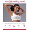 imagebaleaf Sweatleaf Womens Zip Front Closure Sports Bras Racerback Padded High Impact Yoga Workout Running BraWhite
