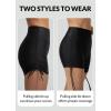 imagebaleaf Womens 3quot High Waisted Swim Shorts Tummy Control Swimsuit Bottoms Ruched Side Board Shorts with PocketBlack