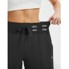 imagebaleaf Womens 7quot Athletic Running Shorts Long Workout Shorts High Waisted Quick Dry 4 Zipper Pockets UPF50Black