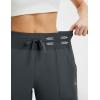 imagebaleaf Womens 7quot Athletic Running Shorts Long Workout Shorts High Waisted Quick Dry 4 Zipper Pockets UPF50Dark Gray