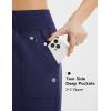imagebaleaf Womens 7quot Athletic Running Shorts Long Workout Shorts High Waisted Quick Dry 4 Zipper Pockets UPF50Navy Blue