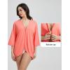 imagebaleaf Womens Beach Cover Up UPF 50 2025 Lightweight Cardigan 34 Sleeve Sun Shirts SPF Sun Wrap with PocketPink