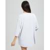 imagebaleaf Womens Beach Cover Up UPF 50 2025 Lightweight Cardigan 34 Sleeve Sun Shirts SPF Sun Wrap with PocketWhite