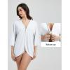 imagebaleaf Womens Beach Cover Up UPF 50 2025 Lightweight Cardigan 34 Sleeve Sun Shirts SPF Sun Wrap with PocketWhite