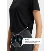 imagebaleaf Womens Cropped Workout Tops Short Sleeve Athletic Running Shirts Loose Fit Quick Dry Yoga TShirts UPF 50Black