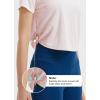 imagebaleaf Womens Cropped Workout Tops Short Sleeve Athletic Running Shirts Loose Fit Quick Dry Yoga TShirts UPF 50Light Pink