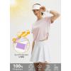 imagebaleaf Womens Cropped Workout Tops Short Sleeve Athletic Running Shirts Loose Fit Quick Dry Yoga TShirts UPF 50Light Pink