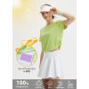 imagebaleaf Womens Cropped Workout Tops Short Sleeve Athletic Running Shirts Loose Fit Quick Dry Yoga TShirts UPF 50Lime Green