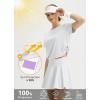 imagebaleaf Womens Cropped Workout Tops Short Sleeve Athletic Running Shirts Loose Fit Quick Dry Yoga TShirts UPF 50Ultra White