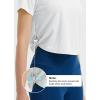 imagebaleaf Womens Cropped Workout Tops Short Sleeve Athletic Running Shirts Loose Fit Quick Dry Yoga TShirts UPF 50Ultra White