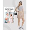 imagebaleaf Womens Golf Skirts with 5 Pockets High Waisted Skorts Tennis Athletic Running Casual Khaki M