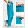 imagebaleaf Womens Hiking Pants Travel Wide Leg Pants with Pockts UPF 50 Loose Lightweight Water Resistant WorkAqua Blue