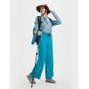 imagebaleaf Womens Hiking Pants Travel Wide Leg Pants with Pockts UPF 50 Loose Lightweight Water Resistant WorkAqua Blue