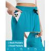 imagebaleaf Womens Hiking Pants Travel Wide Leg Pants with Pockts UPF 50 Loose Lightweight Water Resistant WorkAqua Blue