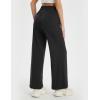 imagebaleaf Womens Hiking Pants Travel Wide Leg Pants with Pockts UPF 50 Loose Lightweight Water Resistant WorkBlack