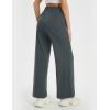 imagebaleaf Womens Hiking Pants Travel Wide Leg Pants with Pockts UPF 50 Loose Lightweight Water Resistant WorkDark Gray