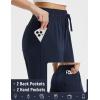 imagebaleaf Womens Hiking Pants Travel Wide Leg Pants with Pockts UPF 50 Loose Lightweight Water Resistant WorkNavy Blue