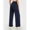 imagebaleaf Womens Hiking Pants Travel Wide Leg Pants with Pockts UPF 50 Loose Lightweight Water Resistant WorkNavy Blue