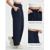 imagebaleaf Womens Hiking Pants Travel Wide Leg Pants with Pockts UPF 50 Loose Lightweight Water Resistant WorkNavy Blue