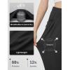 imagebaleaf Womens Petite Joggers Capri Sweatpants Drawstring Track Pants Travel Lounge Cropped Pants with PocketsBlack