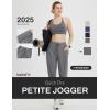 imagebaleaf Womens Petite Joggers Capri Sweatpants Drawstring Track Pants Travel Lounge Cropped Pants with PocketsDark Grey