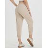 imagebaleaf Womens Petite Joggers Capri Sweatpants Drawstring Track Pants Travel Lounge Cropped Pants with PocketsKhaki