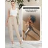 imagebaleaf Womens Petite Joggers Capri Sweatpants Drawstring Track Pants Travel Lounge Cropped Pants with PocketsKhaki