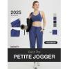 imagebaleaf Womens Petite Joggers Capri Sweatpants Drawstring Track Pants Travel Lounge Cropped Pants with PocketsNavy Blue