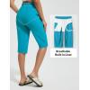 imagebaleaf Womens Quick Dry Swim Pants with Liner 15quot Long Swim Capris UPF50 Swimming Beach Pants with PocketsAqua Blue