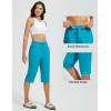 imagebaleaf Womens Quick Dry Swim Pants with Liner 15quot Long Swim Capris UPF50 Swimming Beach Pants with PocketsAqua Blue